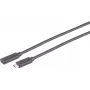 USB cable S/CONN 13-44015 USB 3.2 Gen 2x2 0.5 m USB C Black