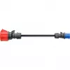 go-e Adapter Gemini flex 22 kW to CEE Blue 16 A - Black - straight - straight - IP55 - 22 kW - 16 A