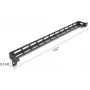 Mounting kit DELOCK 67461 Black metal — rack L-form panel, 19 inch 0.5U, 50 mm with cable-tie fixation