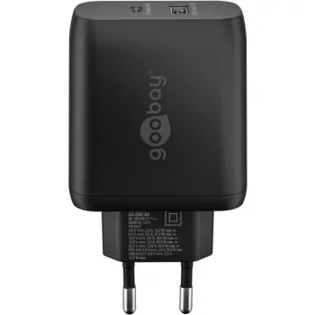 Goobay 65411 Charger for Mobile Devices Headphones - Smartphone - Tablet Black AC Fast Charging Indoor (65411)
