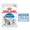 Wet cat food Royal Canin Indoor Sterilized 85 g pouch — adult indoor neutered, poultry flavor, pack 12 x 85 g
