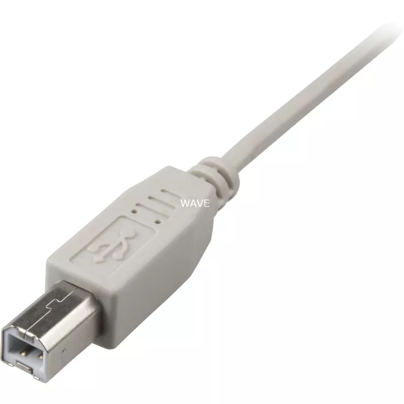 USB 2.0 Cable, USB-A Plug > USB-B Plug (Grey, 0,5 Meter)