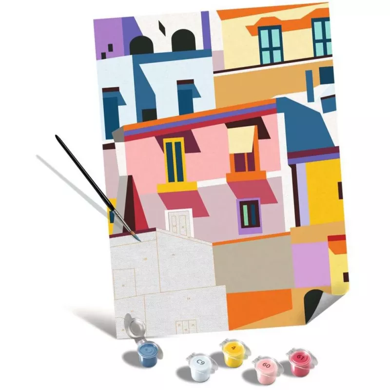 Canvas painting kit Ravensburger CreArt Canvas Edition: Colorful Houses, model 25527