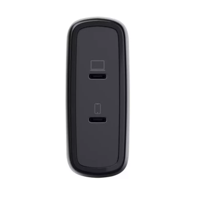 TRUST Maxo 100W 2-Port USB-C GaN Charger — 100 W, 2× USB-C, 20 V max, 2 m cable, black