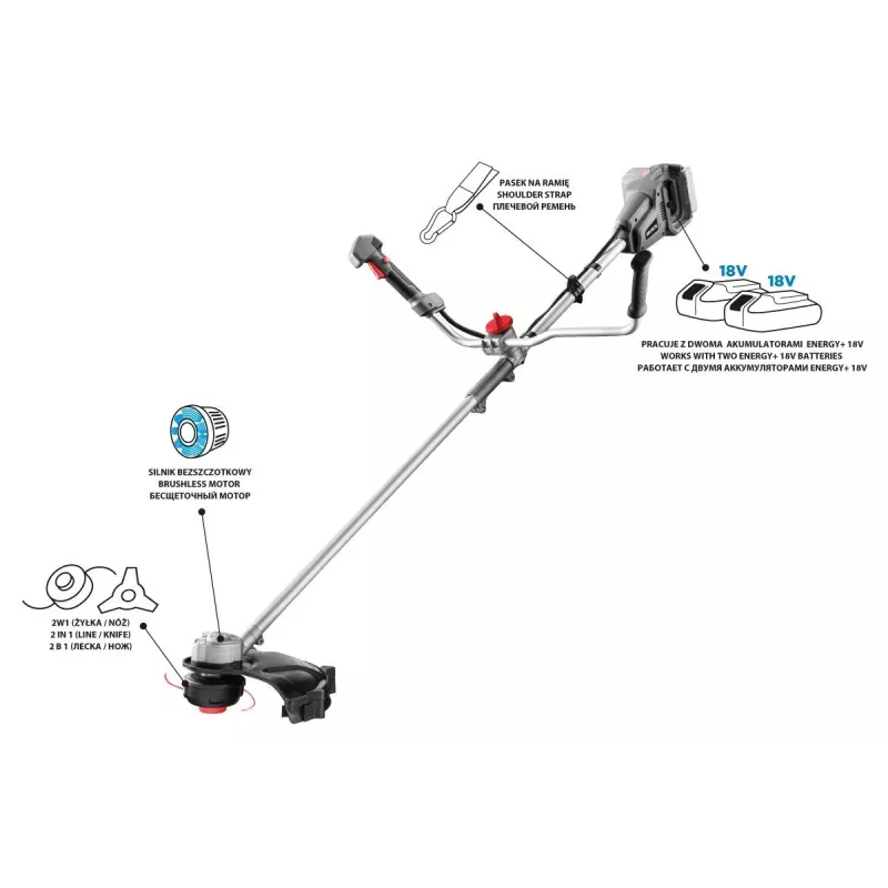 GRAPHITE 58G035 Cordless Grass Trimmer
