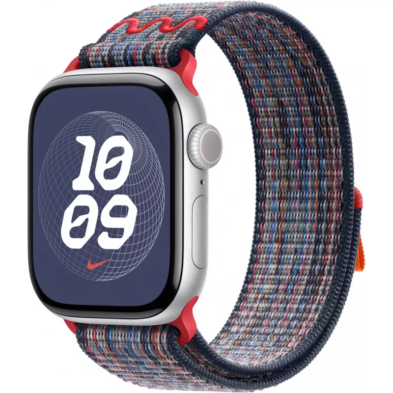42 mm Blue/Red Nike Sport Loop