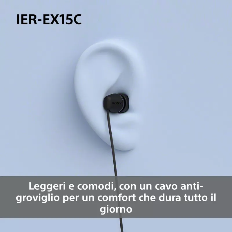 Sony IER-EX15C Headset Wired In-ear Calls/Music USB Type-C Black