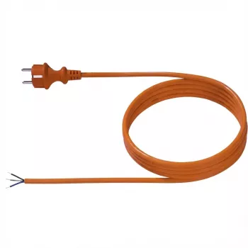 Bachmann - Power Cable - CEE 7/7 (S) to without plug, 30 mm stripped 16 A - 5,0m - Moulded - orange (328.876)