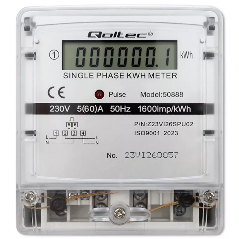 Single-Phase Electronic Energy Consumption Meter 230V LDC