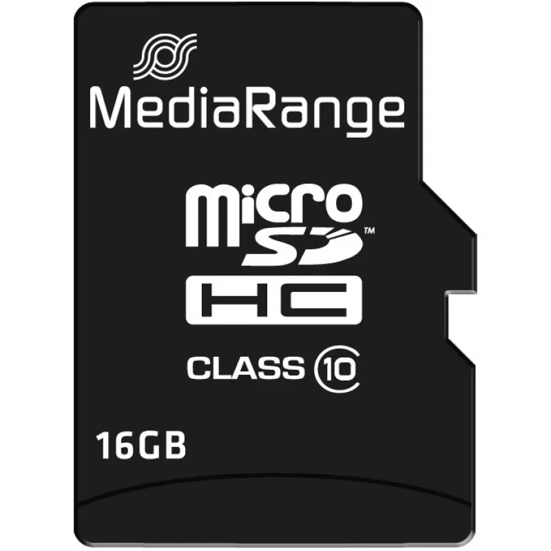 Memory Card MediaRange 16GB MicroSDHC Class 10 MR958