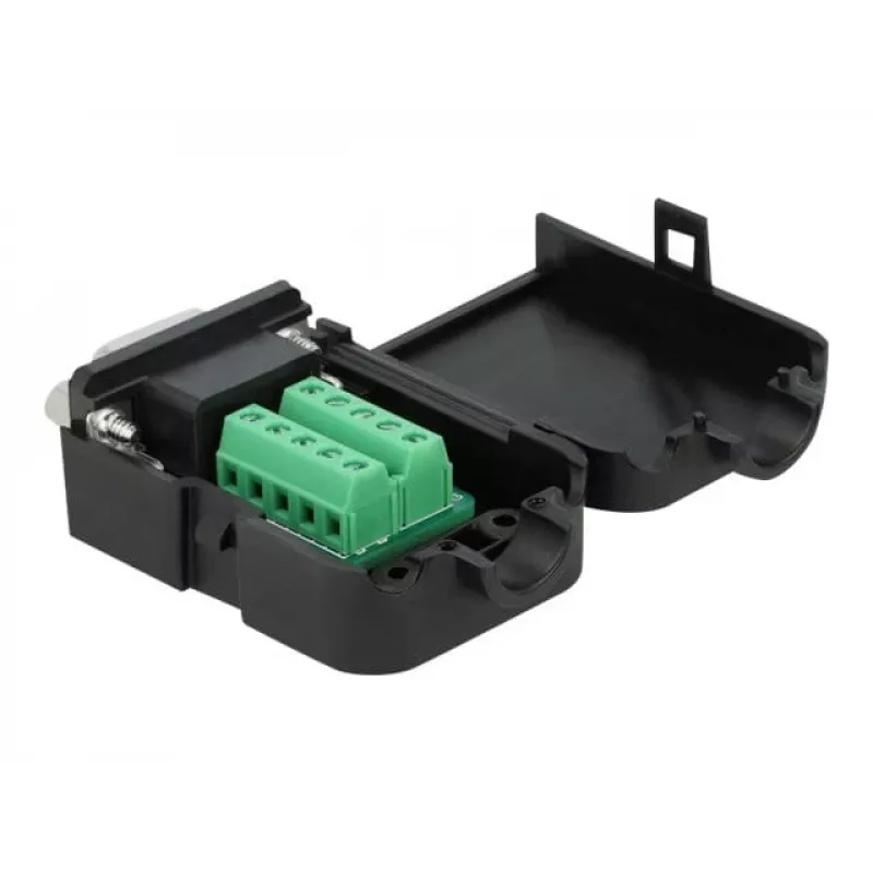 Wire connector DeLOCK 66265 Sub-D 9 10 pin terminal block Black
