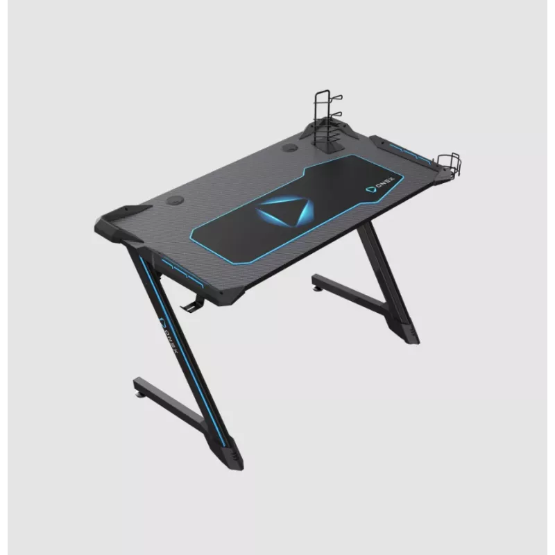 Onex | RGB Gaming Desk w/Cup holder, headset hook, Gamepad holder, 114cm(w) | GD1200Z | Black