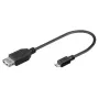 USB A Female to Micro USB Male Cable SBOX 0.1m