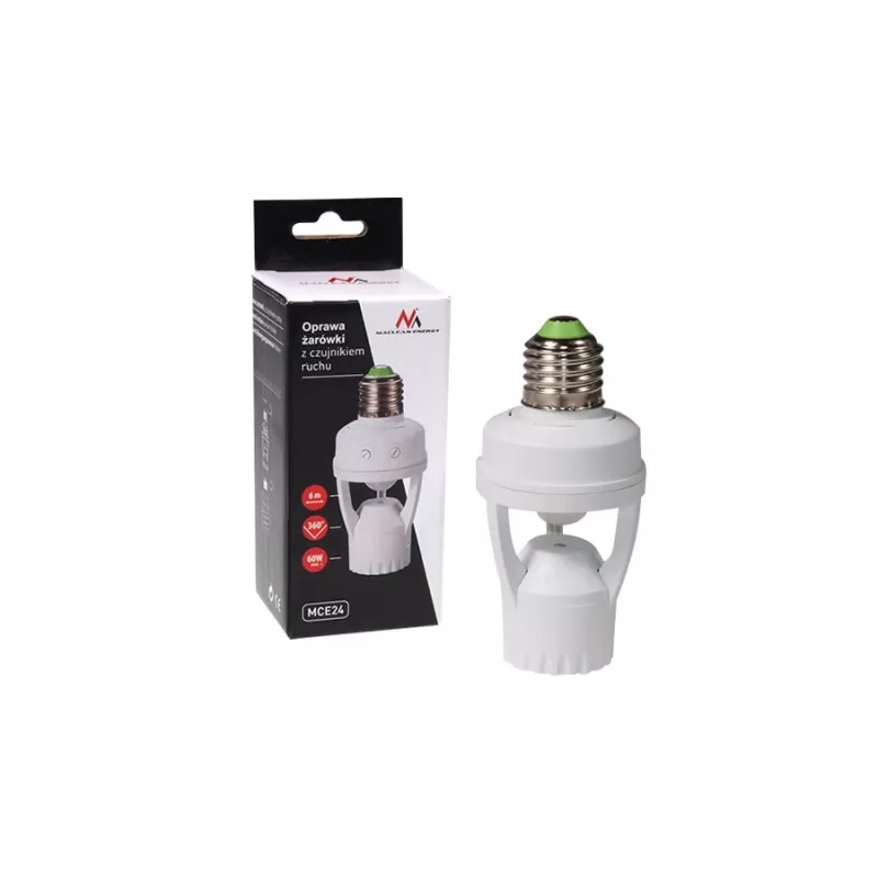 Bulb holder with PIR motion sensor MACLEAN MCE24, model 35100