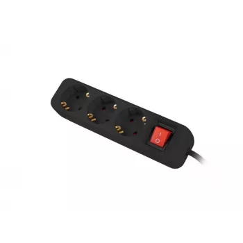 Power Extension Lanberg PS1-03F-0150-BK 1.5m 3 AC Outlets Indoor Black