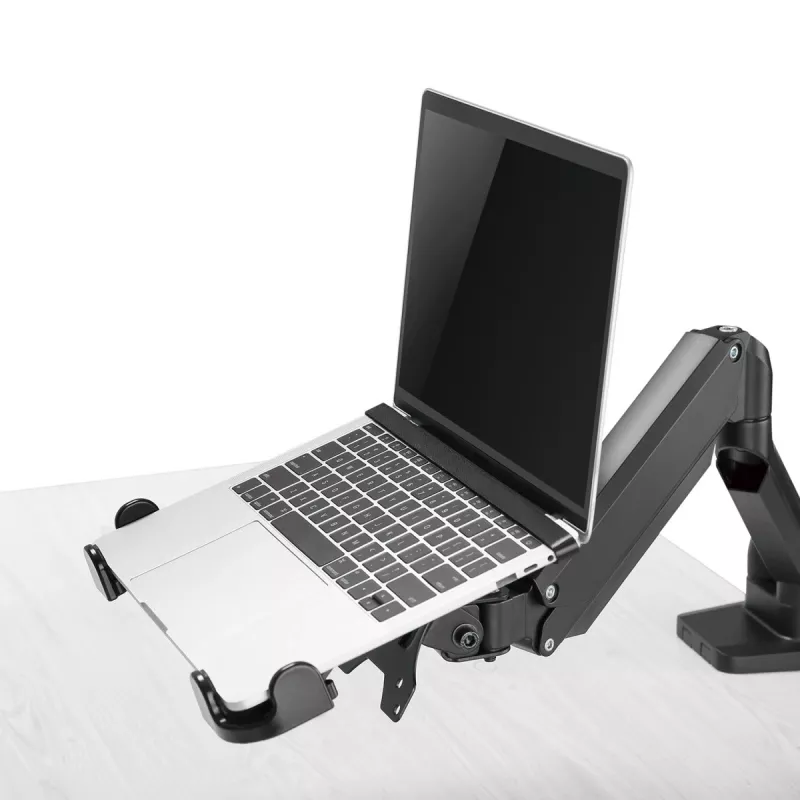 Notebook desk holder MACLEAN MC-836 — adjustable height, ergonomic design, black, for horizontal laptop use (58.5×236×320 mm)