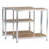 Metal Storage Shelving Unit Silver 180X90X40CM