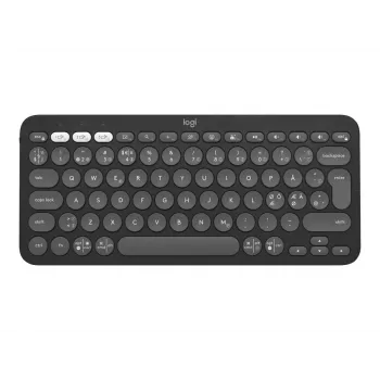 Logitech Pebble Keys 2 K380s - Keyboard - Wireless - Bluetooth LE - QWERTY - Nordic (Danish/Finnish/Norwegian/Swedish) - tonal graphite (920-011879)