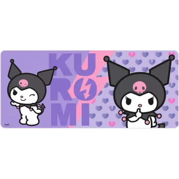 Mouse pad Kids Euroswan 80x30 cm Hello Kitty Kuromi, large rectangular gaming/desk mat