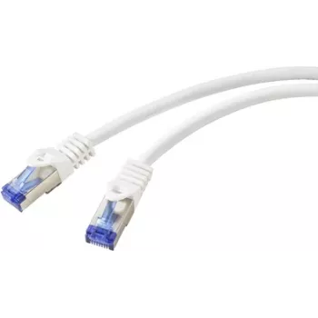 Renkforce RF-6830456 RJ45 Network Cable, Patch Cable CAT 6a S/FTP 5.00 m White 1 pc(s) (RF-6830456)