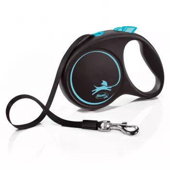 Retractable dog lead Flexi flexi Black Design M — 5 m length, tape style, max load 25 kg, ergonomic handle