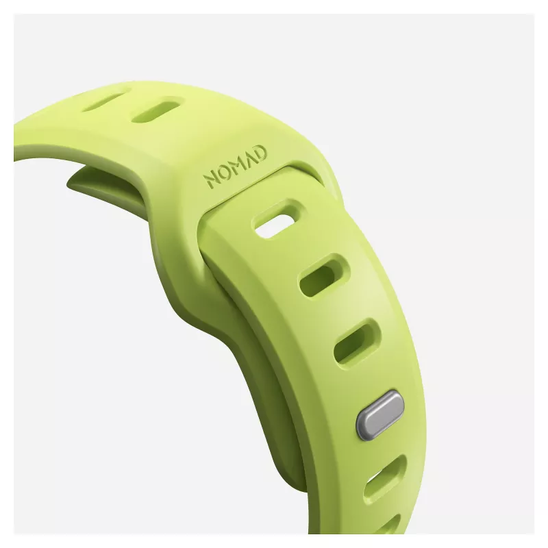 Band Nomad Tempo Band Light Green Rubber, 18 mm width, wrist 135–175 mm