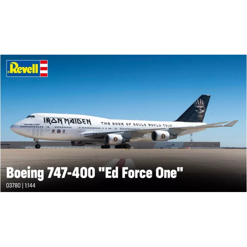 Revell 03780 Boeing 747-400 Iron Maiden Ed Force One 1:144 Scale Unbuilt/Unpainted Plastic Model Kit