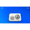 Portable radio SAVIO RS-02 — analog FM tuner, Bluetooth 5.3, USB power, 3 W, white