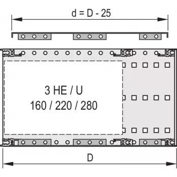 SCHROFF X-ABDECKBL 160/220 84TE 475T Accessories - Subracks and Cases (24560083)
