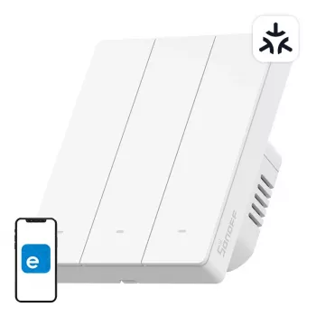 WiFi smart wall switch Sonoff M5-3C-80W 3-channel for frame