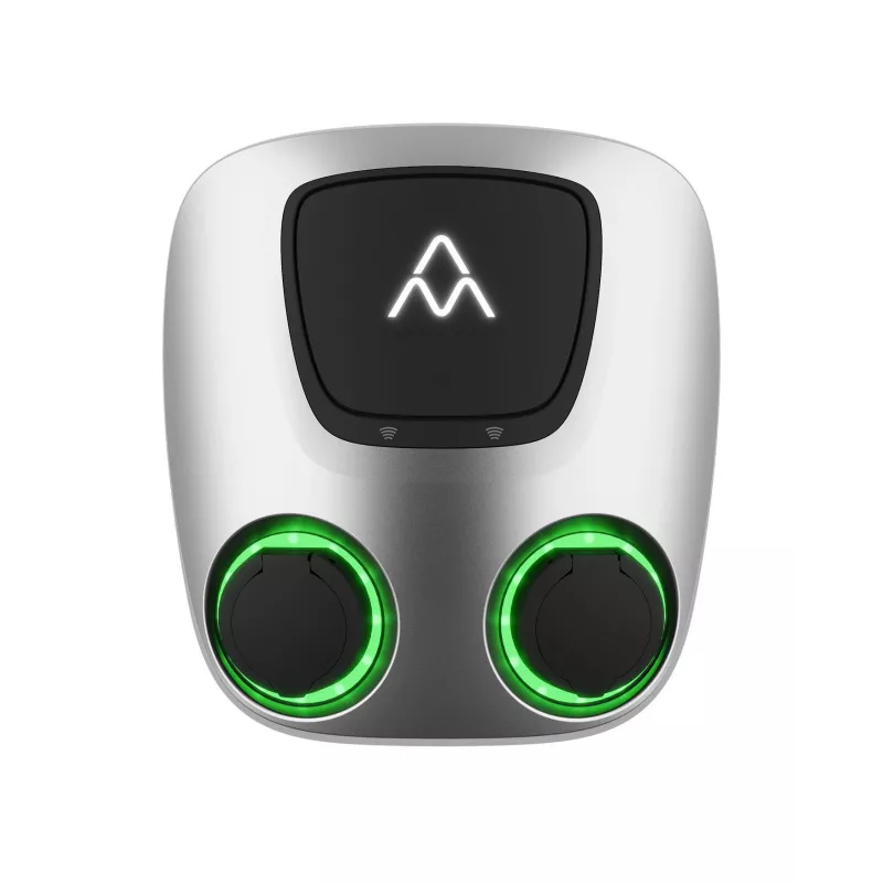 Charging station charge amps Aura 2x22 kW 3P 32A Type2 for electric vehicles