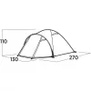 Easy Camp Setesdal 2 dome tent (olive green, with tunnel porch, model 2025)