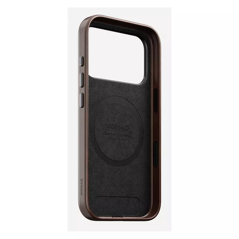Mobile phone cover Nomad Traditional Leather Case for iPhone 17 Pro, leather microfibre, fits 6.3 inch (16 cm), brown