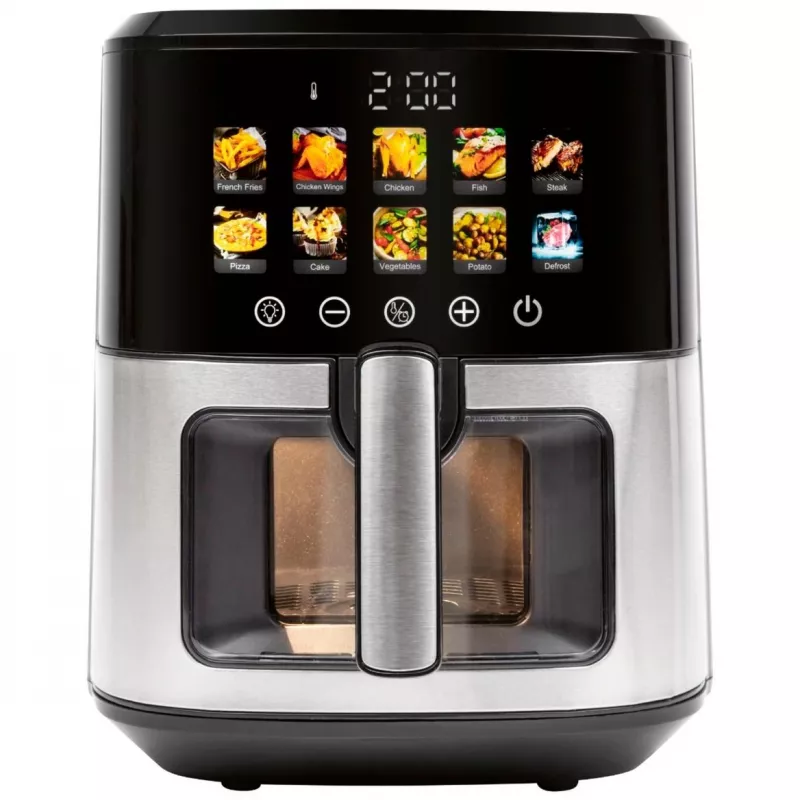Hot air fryer ProfiCook PC-FR 1286 H — 6.5 L, 1700 W, stainless steel front, black