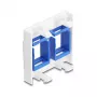 Snap-in frame accessory DELOCK 81557 — plastic keystone module frame, 45×45×17.5 mm, blue/white