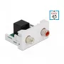 DeLOCK Easy 45 Module 2 x RCA female to RJ45 female port 22.5 x 45 mm