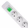 Power Extension Qoltec 50290 1.8m 5 AC Outlets Indoor White
