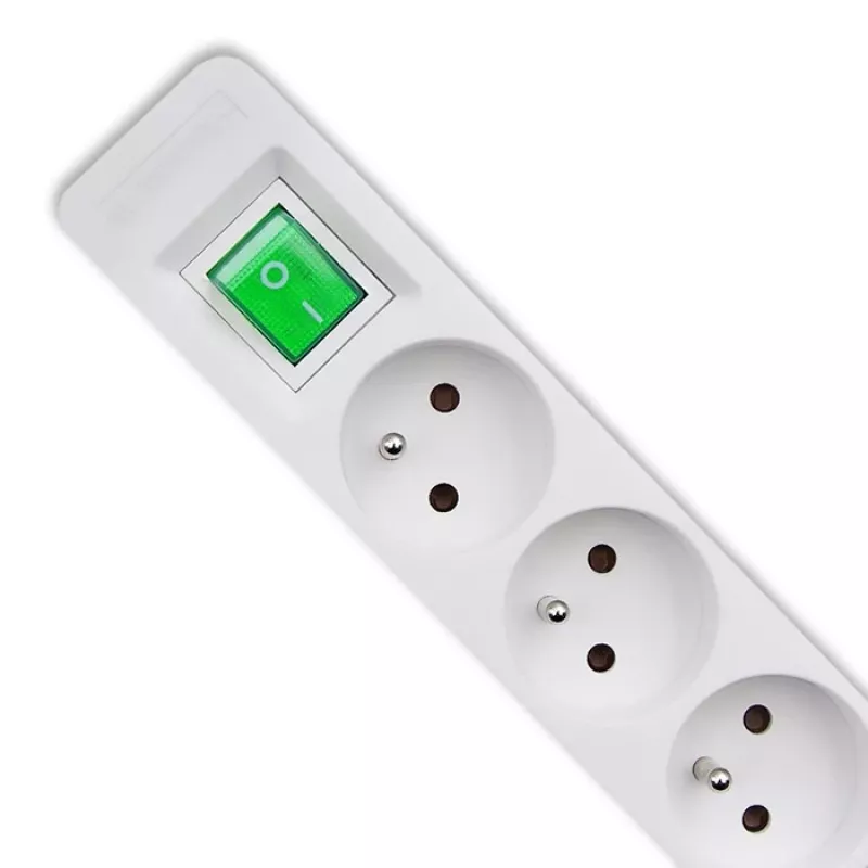 Power Extension Qoltec 50290 1.8m 5 AC Outlets Indoor White