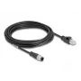Network Cable DeLOCK M12 Cable A-coded 8 pin male to RJ45 male Cat5e 5 m Black