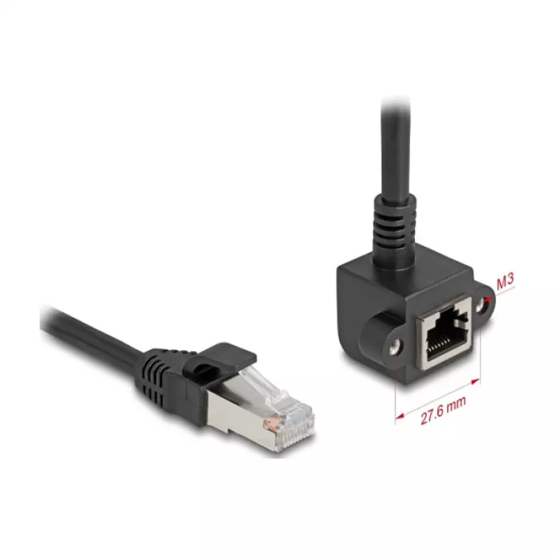 Networking cable DeLOCK 81040 RJ-45 Cat6 0.25 m Black