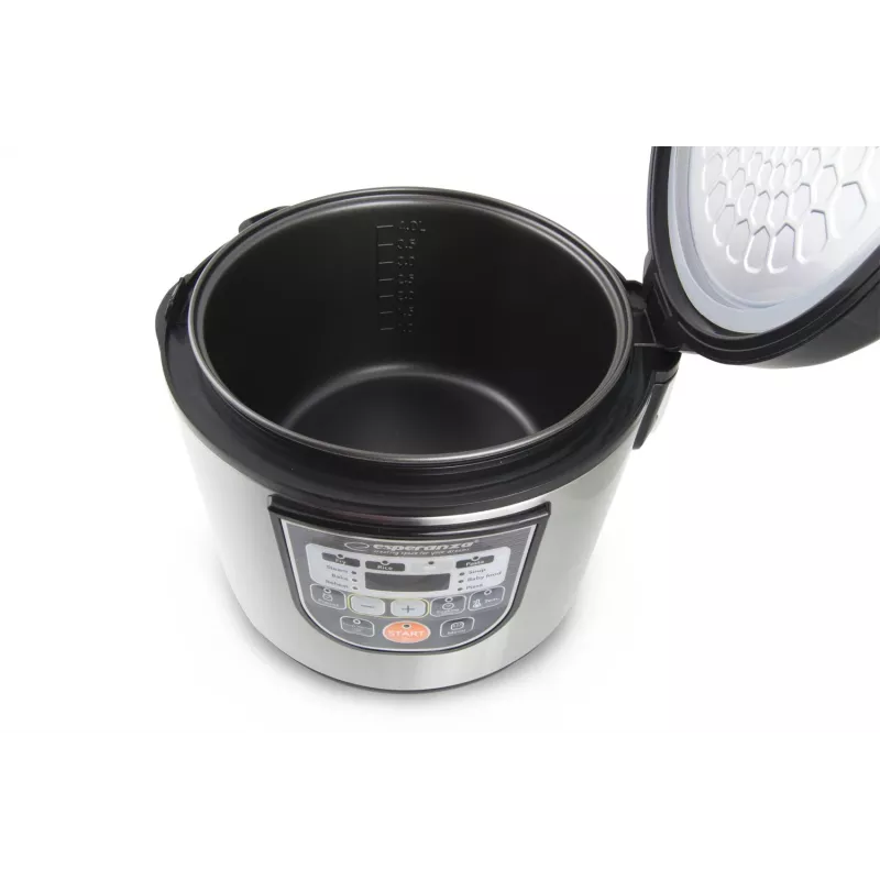 Multicooker ESPERANZA EKG011, 5 L capacity, 860 W, Black/Stainless Steel