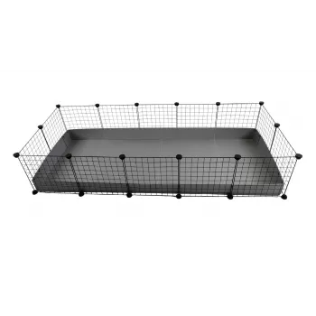 Cage C&C modular cage 5x2 silver 180x75x37 cm for pig rabbit hedgehog, c&c