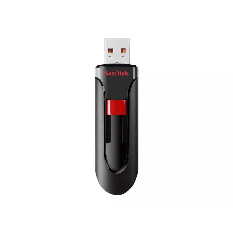 USB flash drive SANDISK Cruzer Glide 32 GB USB Type-A 2.0, slide design, password protection, black/red