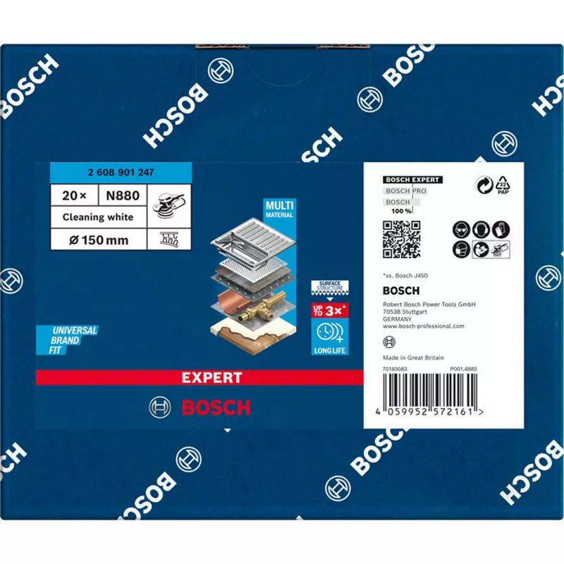 Abrasive Cleaning Disc Bosch Vliesscheibe 150 mm N880 for Surface Preparation