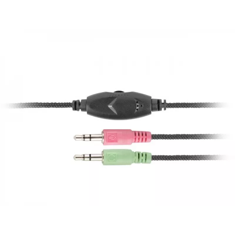 Wired binaural headset NATEC Rhea with boom microphone, 3.5mm connectors, 2.2 m cable, 32 Ω impedance