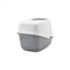 SAVIC Nestor White-Grey - Covered Cat Litter Box - 56x39x38.5 cm - 1 pc
