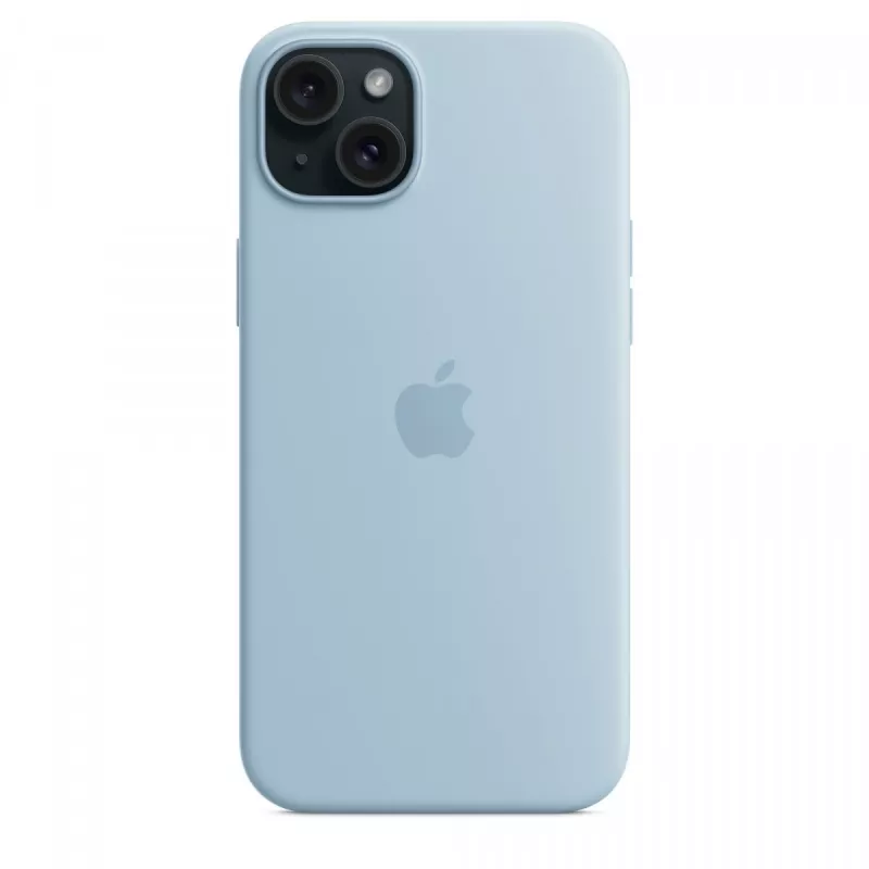 Silicone Case Apple iPhone 15 Plus Light Blue MagSafe