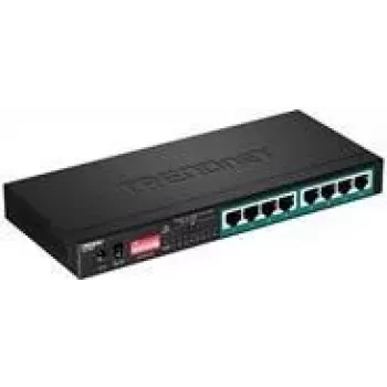 TRENDnet TPE LG80 - Switch - unmanaged - 8 x 10/100/1000 (PoE+) - Desktop - PoE+ (65 W) (TPE-LG80)