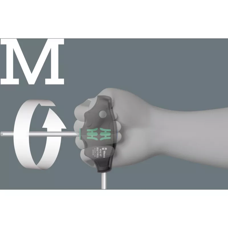 T-handle set Wera Series 400 454/7 HF, 7-piece T-handle hex and screwdriver set