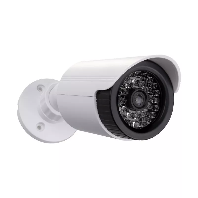Dummy tube camera with IR LEDs, CEE IR1800 W — non-functional surveillance deterrent